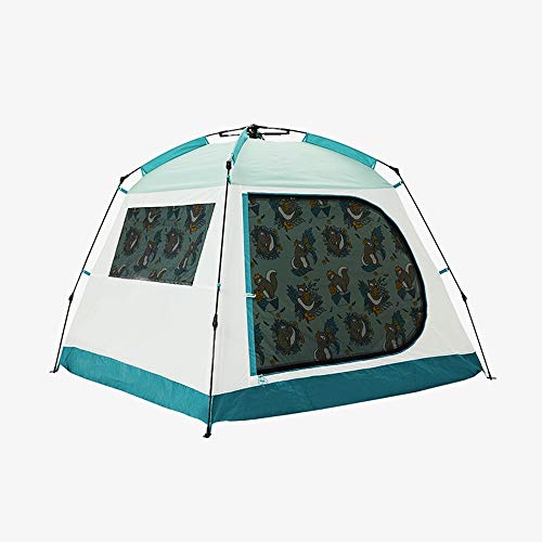 Zelt Outdoor Camping Verdickte Campingausrüstung Automatische Geschwindigkeitsöffnung Doppeltes 4-Personen-Sonnenschutzzelt von AkosOL