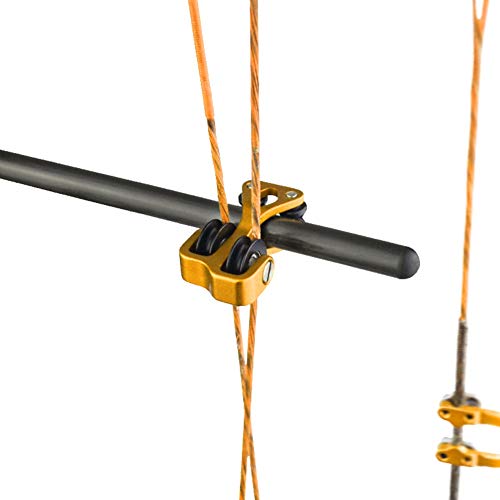 Akozon Bogenschießen-Kabelrutsche – Premium-Aluminiumlegierung, Leicht, Reibungsarm für Compoundbögen (Yellow) von Akozon