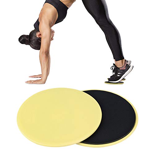 Akozon Core Slider Gliding Disc – Tragbares Fitnessgerät für Ganzkörpertraining (Yellow) von Akozon