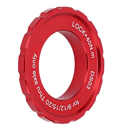 Akozon MEIJUN Centerlock-Sicherungsring, Barrel Shaft Disc Rotor Lock für Bike Mountain Center Wheelset Nabenabdeckung (Rot) von Akozon