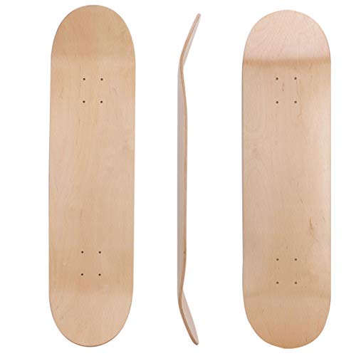 Akozon Maple Skateboard Deck, Wood Ahornholz Blank Double-Warped Deck Concave Board Zubehör für Skate Scooter Konkaves von Akozon