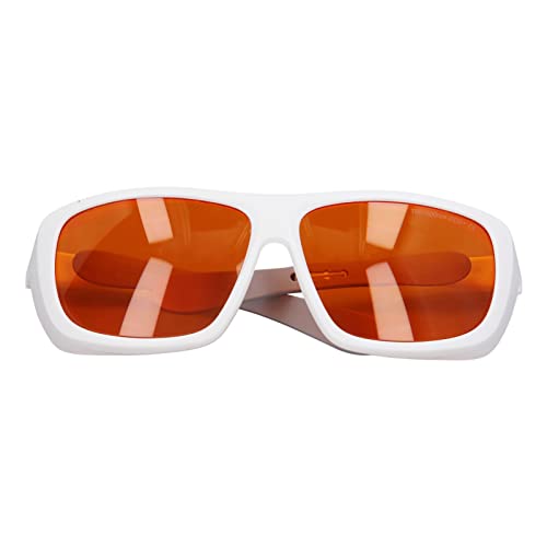 Akozon Schutzbrille, Schutzbrille für Glasfaserprojekte, 180500 Nm Wellenlänge, Laserschutz, Laserschutzbrille, Kunststoffauge (WHITE) von Akozon
