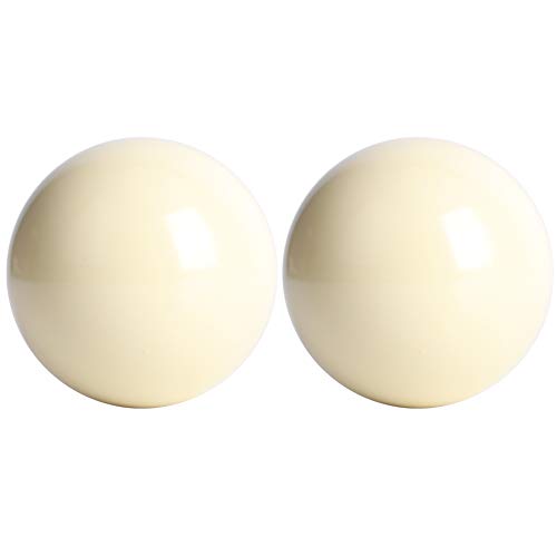Akozon Set mit 2 Weißen Billard-Trainingsbällen in Standardgröße, 5,72 cm Spot-Queueball für Snooker und Billardtisch, Perfekt für Spielzimmerausrüstung von Akozon