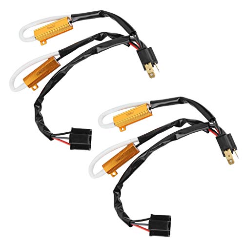 LED Load Resistor, 1 Pair LED Decoder Load Resistor Car Headlight Flashing Error Wiring Harness for H4 H7 9005 9006 H8 H9 H11h4 led head light decoder cables h4 led head light von Akozon