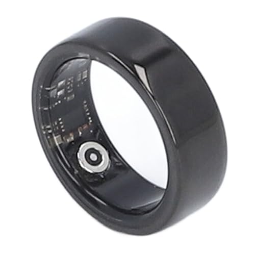 Smart Ring, Leep-Überwachung, Schrittzählung, IP68, Wasserdicht, Smart-Ring-Fitness mit App für Männer und Frauen, Schwarz (Nr. 10) von Akozon