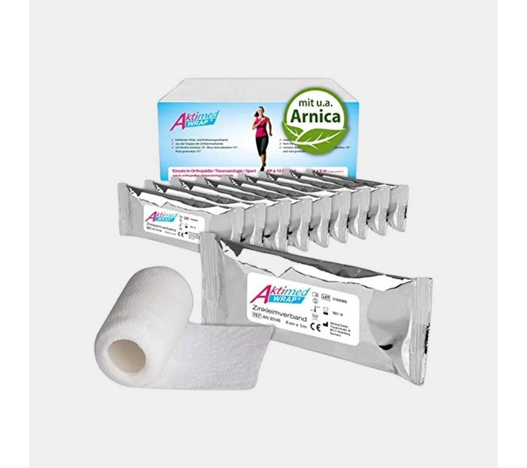 Aktimed Bandage Zinkleimverband WRAP+ mit Arnica, 10 Stück (10-tlg) von Aktimed