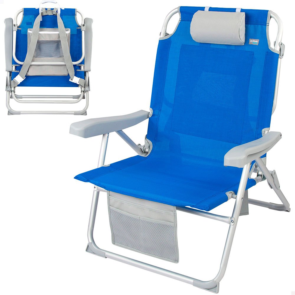 Aktive Beach Backpack Chair Xxl Blau 67.5 x 70.5 x 86 cm von Aktive