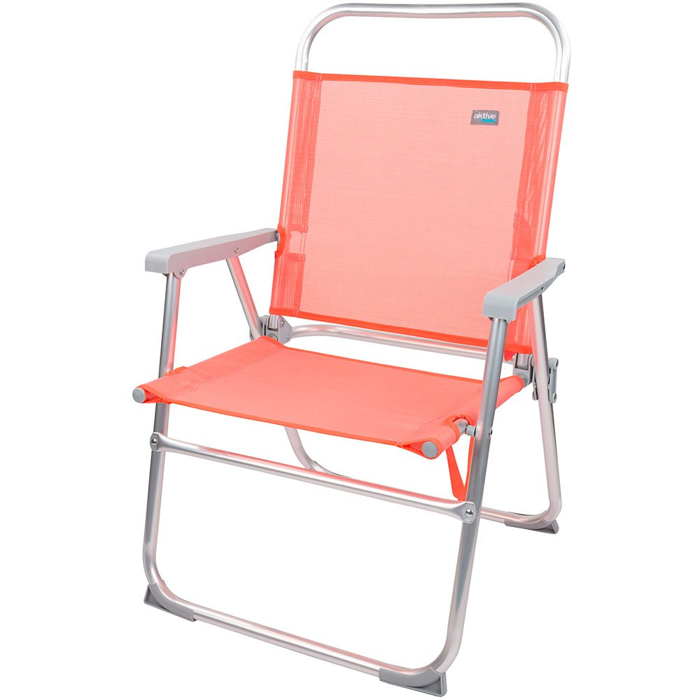 Aktive Beach High Aluminum Folding Chair Orange von Aktive