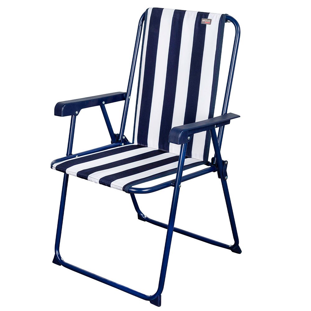 Aktive Fixed Folding Chair 53x47x85 Cm Weiß,Blau 53 x 47 x 85 cm von Aktive