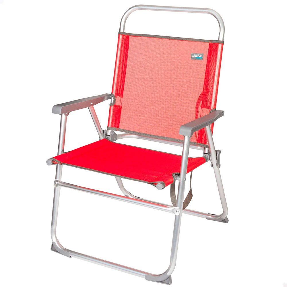 Aktive Fixed Folding Chair Aluminium 56x50x88 Cm Rot von Aktive