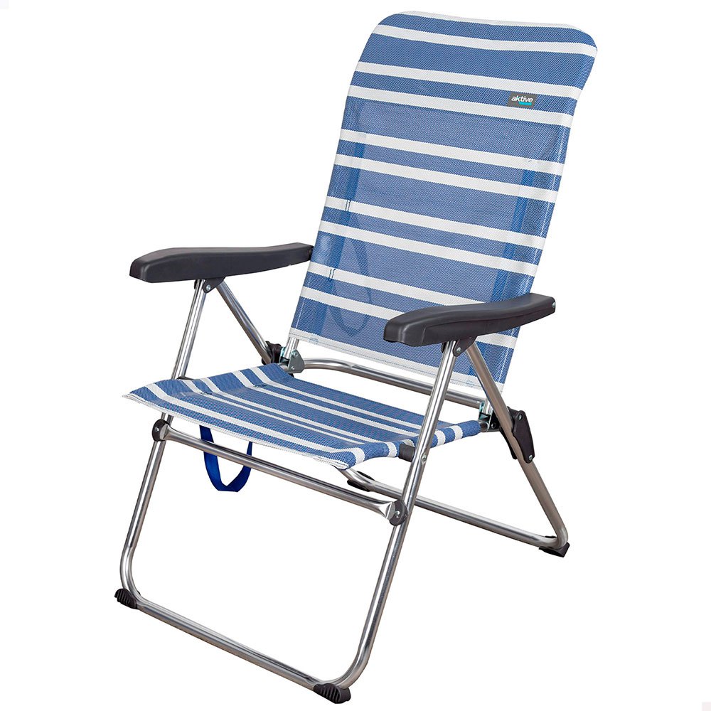 Aktive Folding Chair 5 Positions 61x63x93 Cm Blau 61 x 63 x 93 cm von Aktive