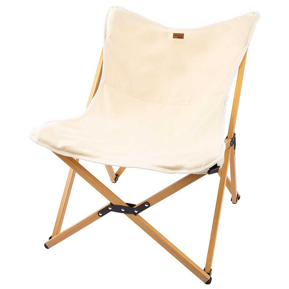 Aktive Glamping Folding Chair Beige 70 x 56 x 75 cm von Aktive