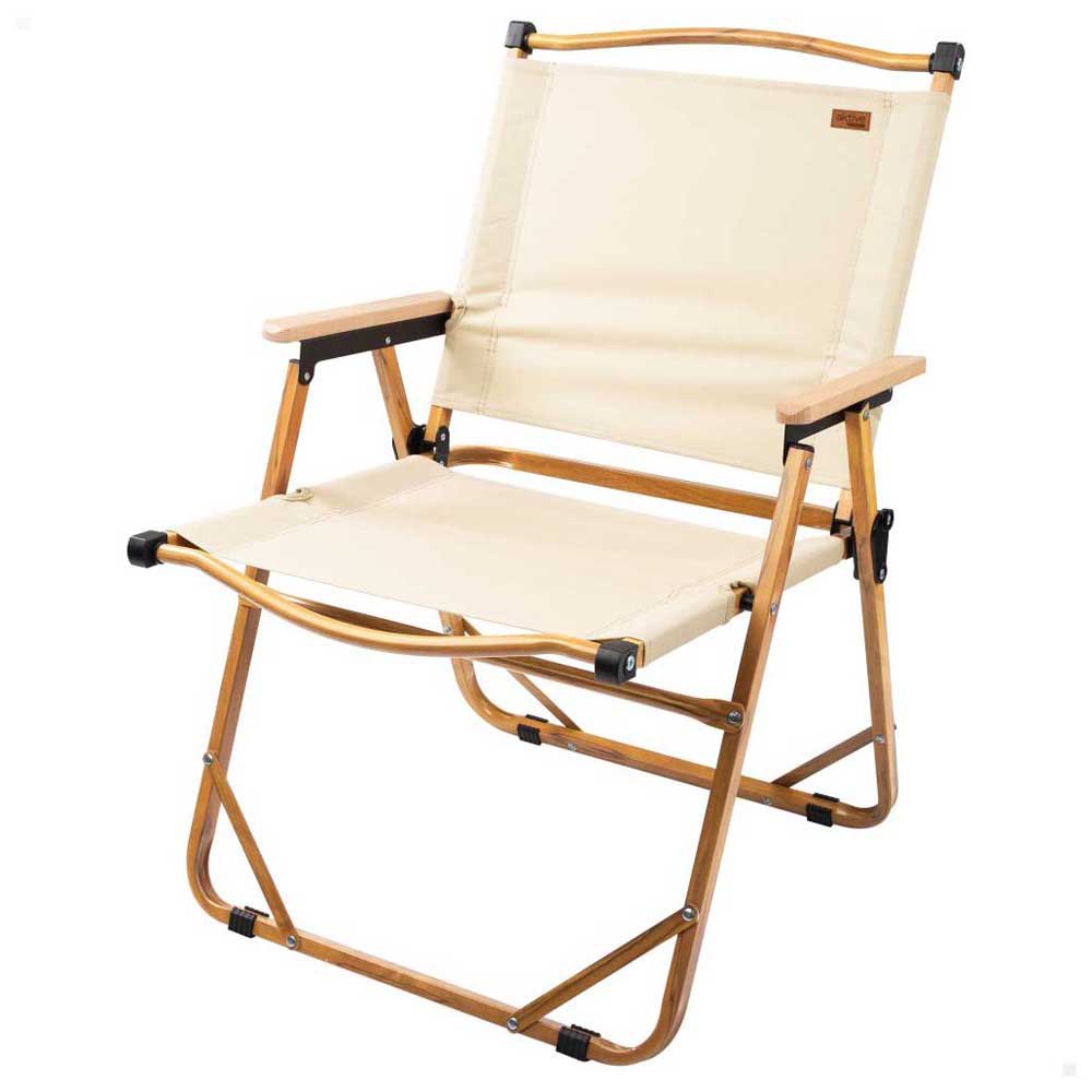 Aktive Glamping High Folding Chair Beige 61 x 54 x x 40-77 cm von Aktive