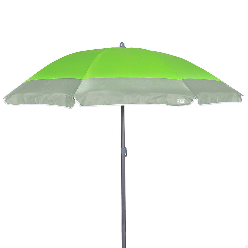 Aktive Ø200cm Uv50 Beach Umbrella With Inclinable Mast Grün Ø200cm von Aktive