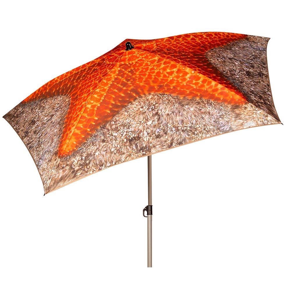 Aktive Starfish Ø180cm Uv40 Beach Umbrella With Inclinable Mast Orange Ø180cm von Aktive