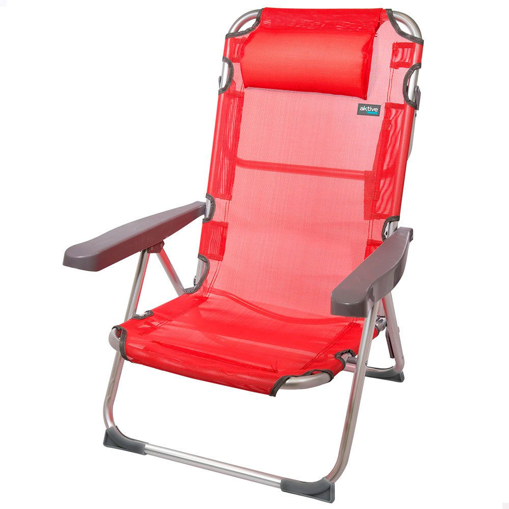 Aktive Textile 62x60x90 Cm High Beach Chair Rot von Aktive
