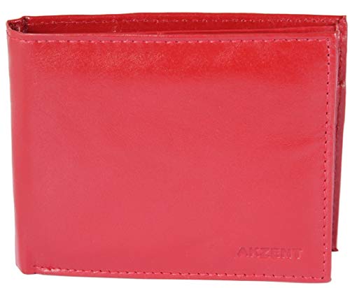 Akzent Herren-Geldbörse Echt Leder Querformat 12 x 9 cm Portemonnaie 3000019 von Akzent