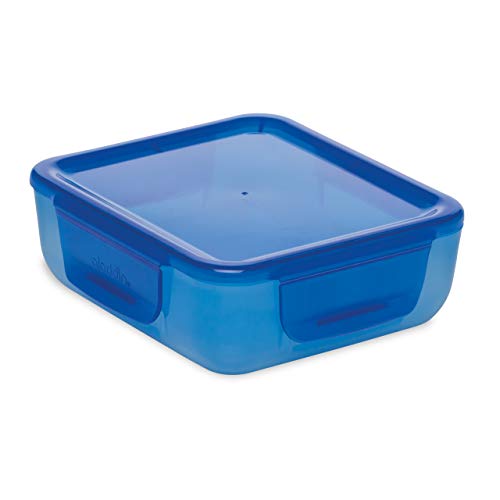 Aladdin Easy-Keep Lunch Box 0.7L Blau – Auslaufsicherer Klappdeckel - Schnappscharnier - BPA-Frei - mikrowellen- und Spülmaschinenfest von Aladdin