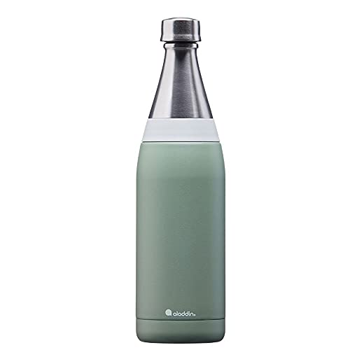 Aladdin Fresco Thermavac Trinkflasche Edelstahl 0.6L Sage Green – Thermosflasche Auslaufsicher - Hält 10+ Stunden Kalt - Wasserflasche BPA-Frei - Thermoskanne Spülmaschinenfest von Aladdin