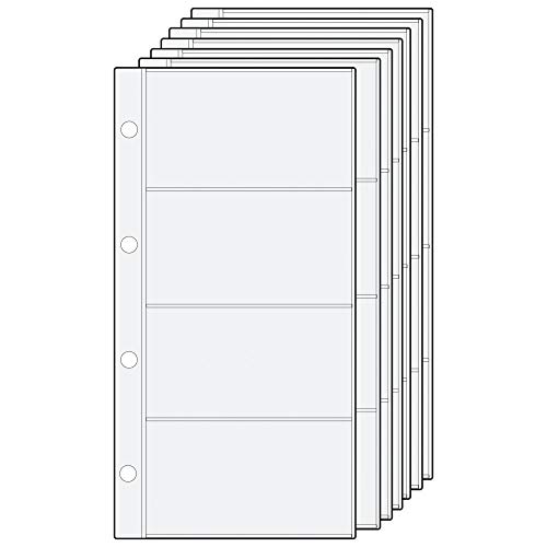 Alassio 1012 - Ersatzeinlagen für Visitenkartenringbuch, Einlage aus PVC, transparent, 10 Blatt mit je 4 Einschubfächer, Einlage ca. 11 x 23 cm, mit A - Z Register von ALASSIO