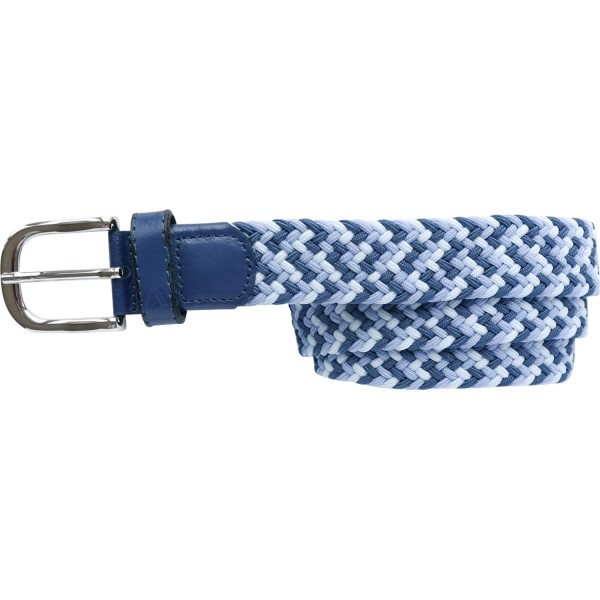 Alberto Gürtel Multicolor Braided blauhellblauweiß von Alberto