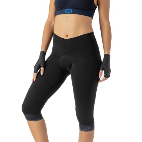 Alé Cycling Damen Solid Classico 3/4 Radsport-Strumpfhose, Schwarz/Anthrazit, S von Alé Cycling