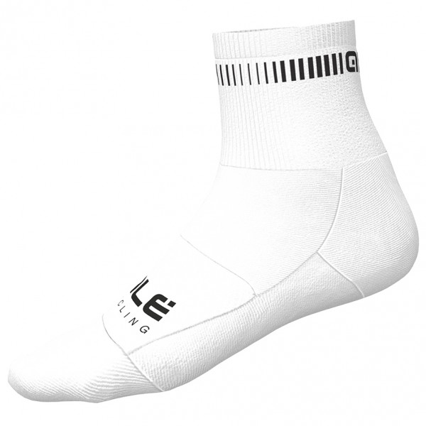 Alé - Logo Q-Skin Socks - Radsocken Gr 44-47 - L weiß von Alé