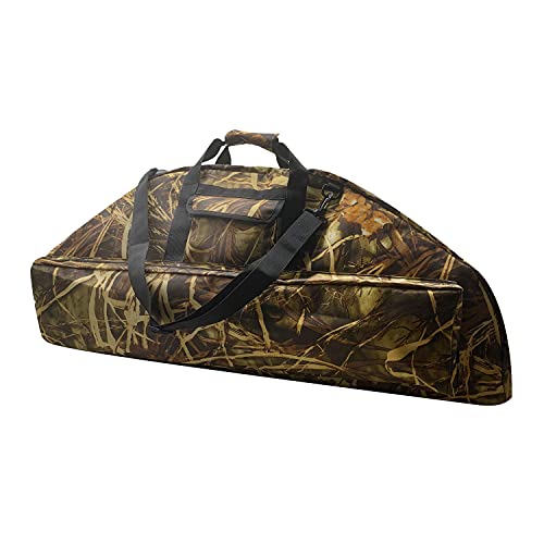Alephnull Compoundbogen-Etui Weiches Bogenetui Compoundbogen-Tragetasche mit Pfeiltasche (Blatttarnung, Groß) von Alephnull