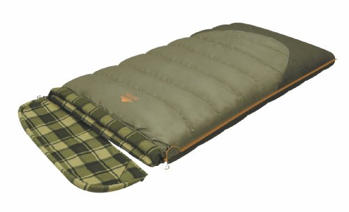 ALEXIKA Camping & Outdoor Schlafsack Siberia Wide Transformer, rechte Reißverschluss Deckenschlafsacke, grün-grau/Kariertes grün-grau, 230 x 100 cm von Alexika