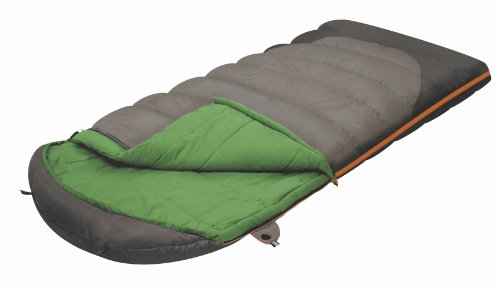 ALEXIKA Unisex-Adult Schlafsack Summer Wide Plus, Linke Reißverschluss, grün-grau/grün, 230 x 100 cm von Alexika
