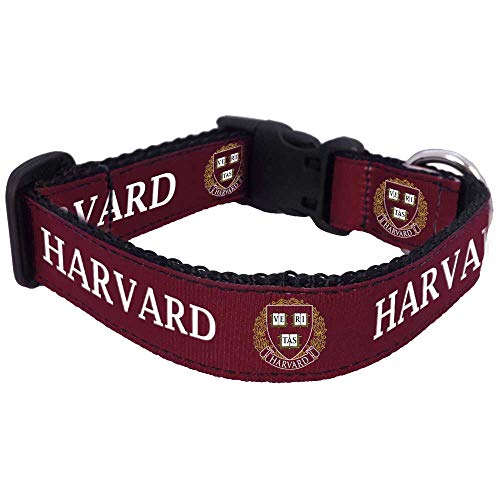 All Star Dogs NCAA Harvard Crimson University Hundehalsband, Harvard University Dog Collar, Purpurrot, Medium von All Star Dogs