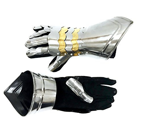 Mittelalter Articulated Handschuhe mit Messing Akzente ABS von Allbeststuff