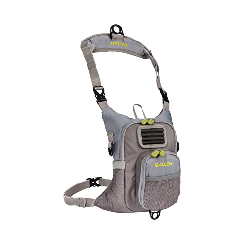 Allen Company Fall River Fishing Chest Pack, Fits up to 2 Tackle/Fly Boxes, 152 CU in / 2.5 L, Gray/Lime,63446372 von AC Allen