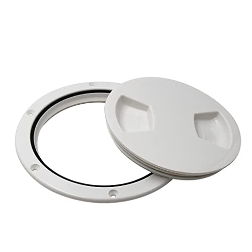 Almencla 5 Zoll Weiß Inspektionsdeckel Revisionsdeckel Durchmesser 172mm - Kunststoff von Almencla