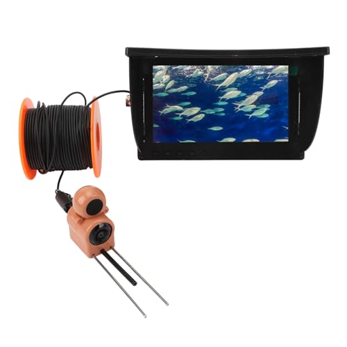 5-Zoll-IPS-Farbdisplay-Angelkamera Unterwasser-Fischfinder, Nachtsicht-LED-Angelkamera von Alomejor