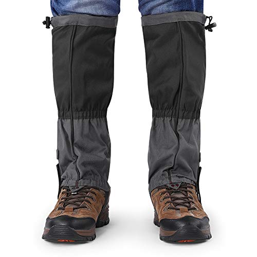 Alomejor 1 Paar Schneestiefel Leggings wasserdichte Gamaschen Winter Outdoor Sports Schuhe Abdeckung für Klettern Wandern(Schwatz) von Alomejor