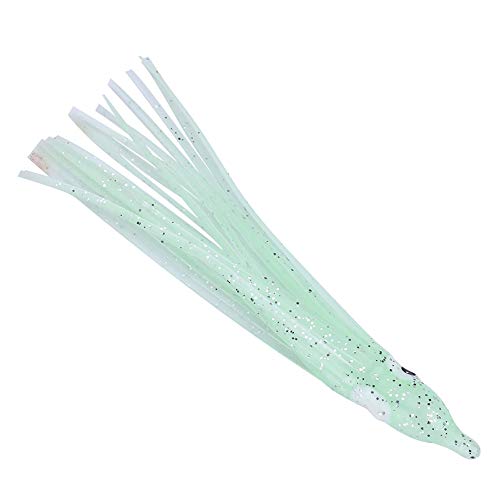 10 Teile/Beutel Gummi Fischköder Mini-größe Tintenfisch Krake Form Köder für Outdoor Angelgerät Werkzeuge(Leuchtendes Weiß) von Alomejor