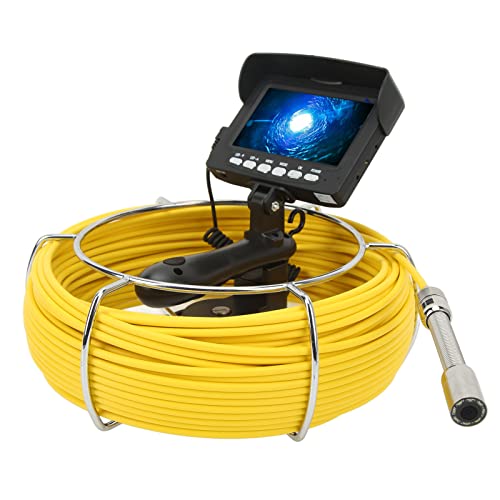 Alomejor 17-mm-Kanalkamera-Handrohrinspektionsgerät mit 4,3-Zoll-Monitor, 30 M Kabel für Rohrreinigungsmaschine von Alomejor