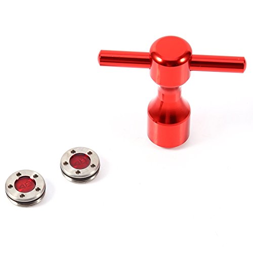 Alomejor 2 Stück Custom Rote Gewichte + Roter Schraubenschlüssel für Putter, 25 G / 30 G / 35 G / 40 G (40G) von Alomejor