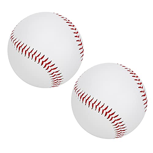 Alomejor 2PCS Soft-Basebälle, Hochelastischer PU-Trainings-Softball mit Weicher Füllung und Schläger aus Aluminiumlegierung für Baseballspiele (Weicher Ball) von Alomejor
