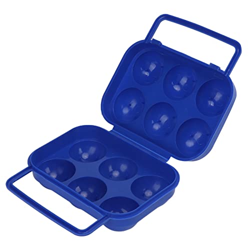 Alomejor 6 Grid Egg Box Tragbare Eieraufbewahrung Tragetasche ABS Kunststoff Eier Schutzbox für Outdoor Indoor Eieraufbewahrung(Blau) von Alomejor