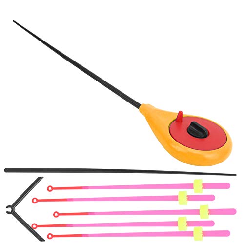 Angelruten-Kit EIS-Angelruten-Ende ABS Gelb-rote Angelspitze Leichtes tragbares Gerät zum Angeln von Angelzubehör(16cm) von Alomejor