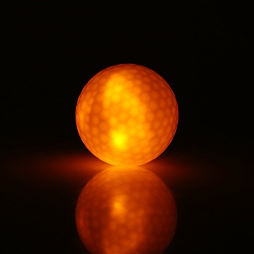 Alomejor Beleuchteter Golfball, LED-Golfball, Golfball für Nachttraining, Trick- und Neuheitsbälle (Yellow) von Alomejor