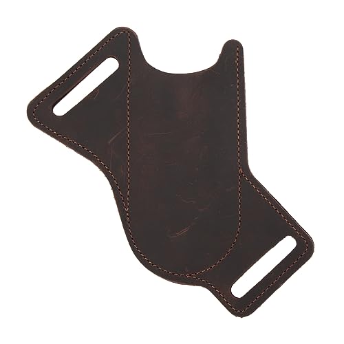 Alomejor EDC-Klappmesserscheide aus Rindsleder mit Taschengürtel-Design. Leichte Lederscheide für Schnellen Zugriff von Alomejor