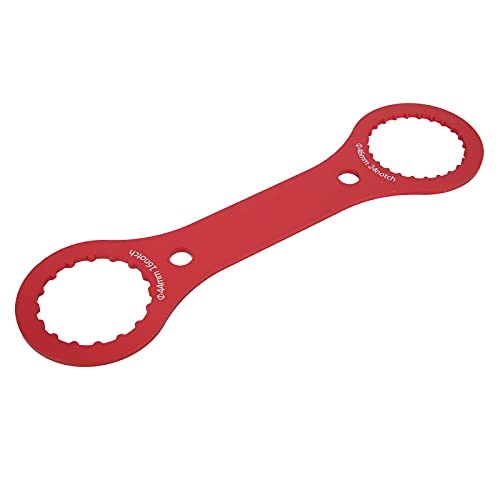 Alomejor Fahrrad Innenlagerschlüssel, 44mm 46mm 16 24 Kerbe Innenlagerschlüssel Fahrrad BB Installation Entferner Werkzeug(rot) von Alomejor