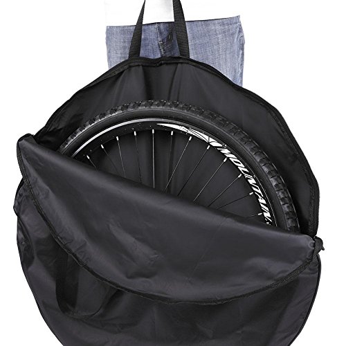 Alomejor Fahrrad Radtasche Weiche Nylon Rad Tragetasche Fahrradträger Radtasche Schwarz für Mountainbike Rennrad(für 27.5 Zoll) von Alomejor