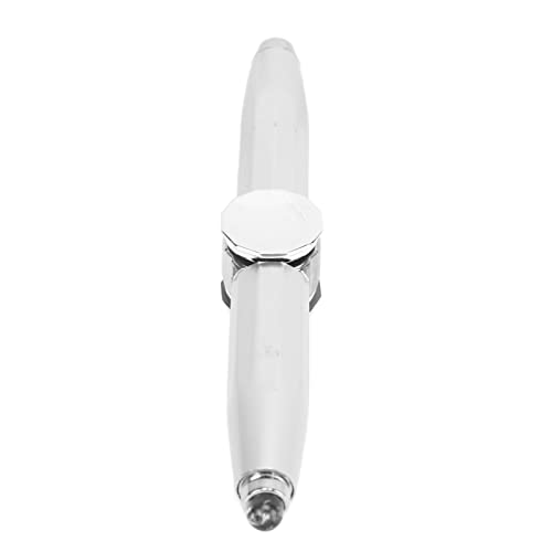 Alomejor Fidget Pen mit LED Light Gyro Kugelschreiber Finger Thinking Kugelschreiber Geschenkstift Zum Stressabbau (Silber) von Alomejor
