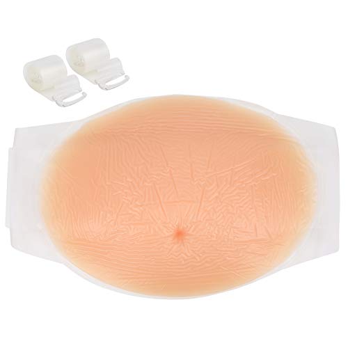 Alomejor Gefälschter Schwangerschaftsbauch-Silikon-künstlicher Schwangerer Bauch-Fotografie-Requisiten mit Trägern für Frauen (2-4 Monate) von Alomejor