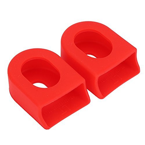 Alomejor Kurbelarmschutz Kurbelgarnitur Shell Case Kurbelarmstiefel für Fahrradteile(Rot) von Alomejor