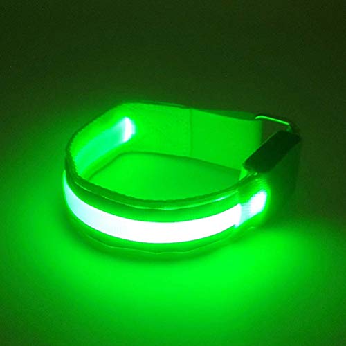 Alomejor LED-Armbänder, Sicherheitsarmband für Kinder bei Nachtwanderungen, LED-Leuchtarmband (Grün) von Alomejor